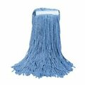 Abco Blue Cotton Cut End Mop 24oz Blue Blended w/White Mop Tape, 12PK CM-24024